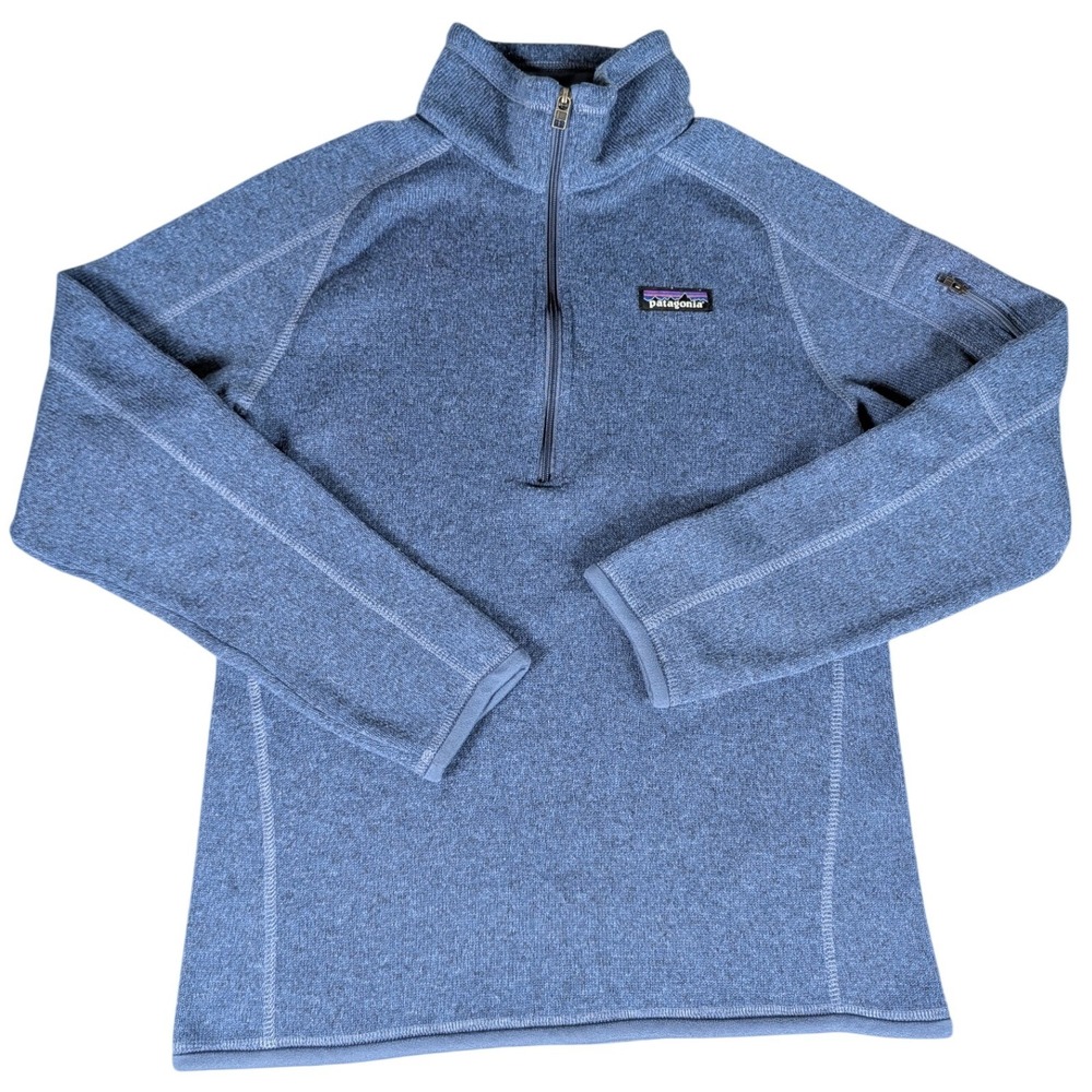 Patagonia Better Sweater 1/4 Zip Pullover Fleece Heathered Blue Women Small